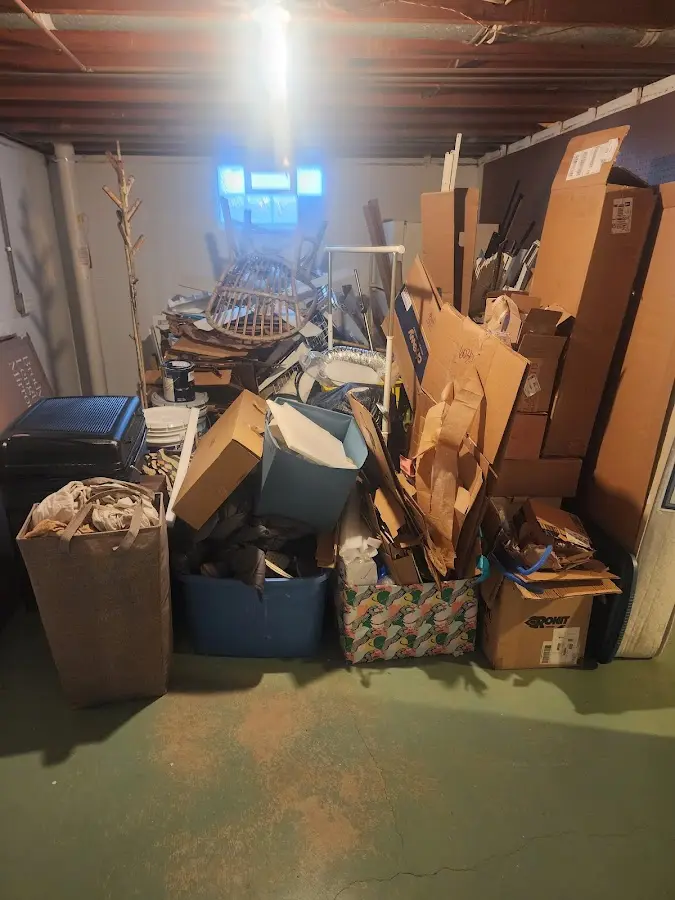 Roll-off dumpster container at job site for 4 Yard Dumpster Rental in Salisbury